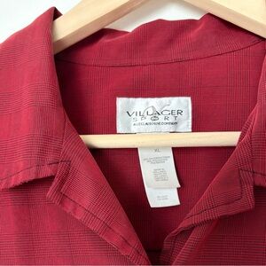 Villager Sport Women’s Red Button-Down Shirt
